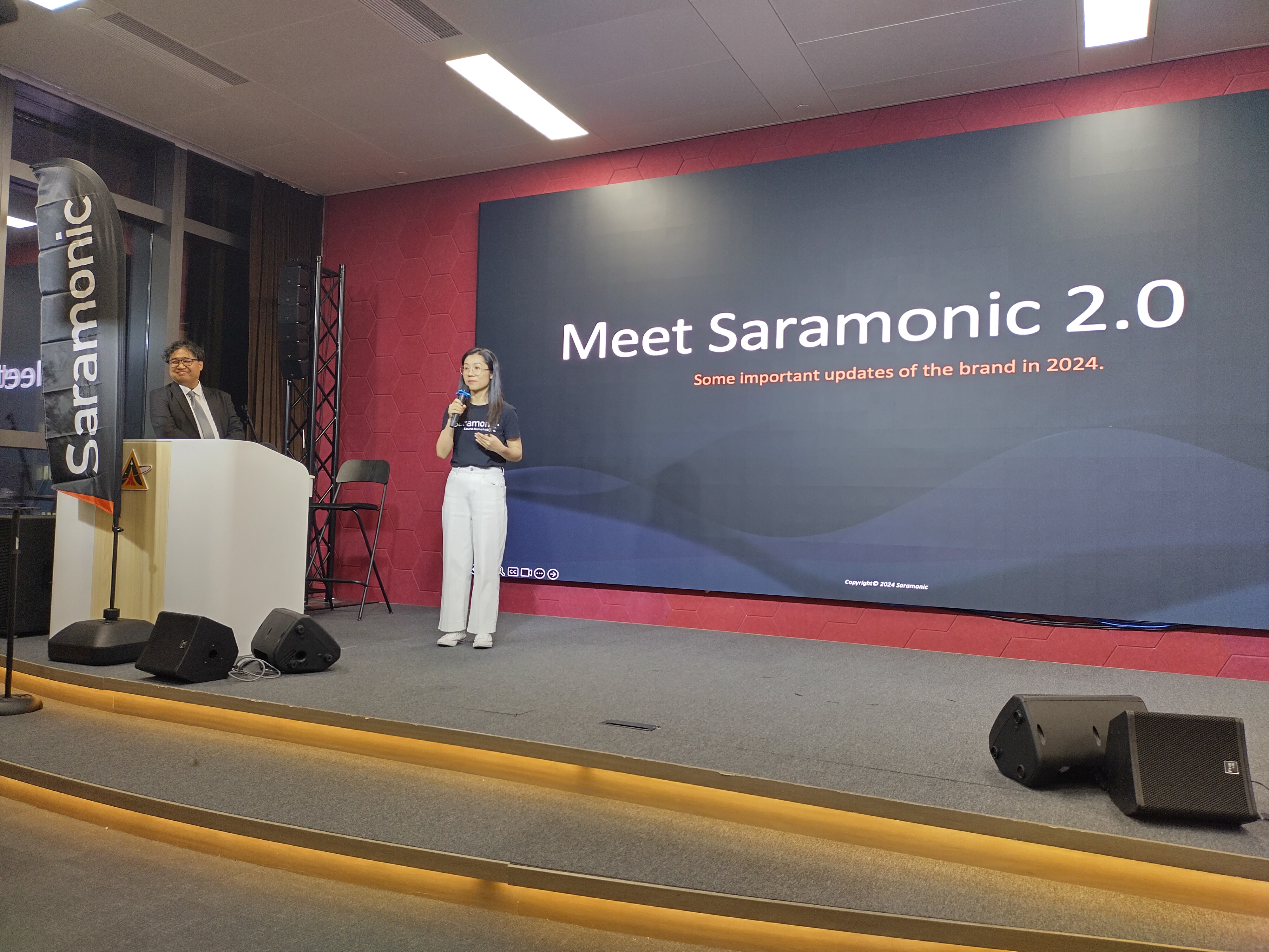 Diana Wu, Director of Sales at Saramonic, sharing the company’s product philosophy and vision
